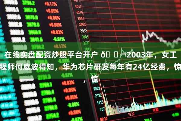 在线实盘配资炒股平台开户 🌬2003年，女工程师何庭波得知，华为芯片研发每年有24亿经费，惊